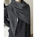 Striped Wool Triangle Shawl - Eastern Aura product image 6