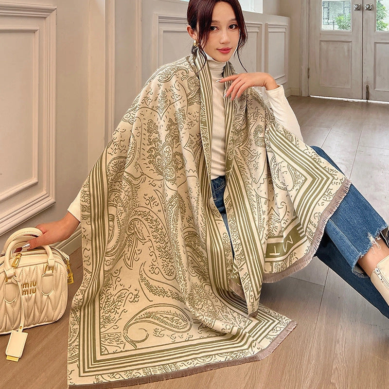 Double-Sided Soft-Woven Winter Shawl - Eastern Aura product image 4