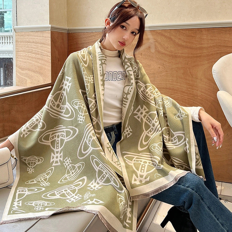 Double-Sided Soft-Woven Winter Shawl - Eastern Aura product image 13
