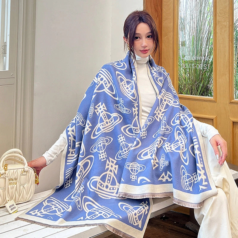 Double-Sided Soft-Woven Winter Shawl - Eastern Aura product image 14