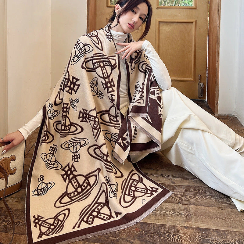 Double-Sided Soft-Woven Winter Shawl - Eastern Aura product image 15