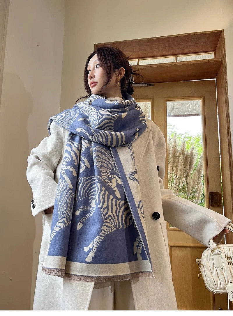 Double-Sided Soft-Woven Winter Shawl - Eastern Aura product image 23