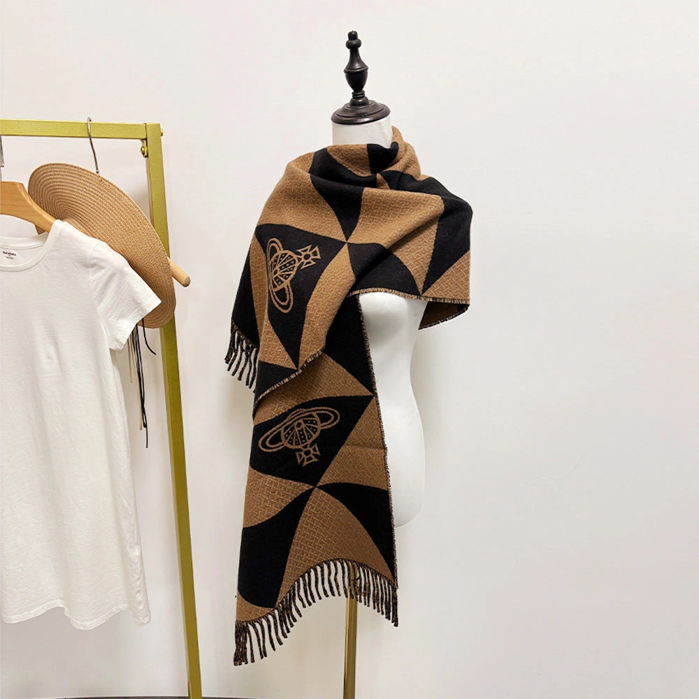 Celestial Motif Soft-Woven Shawl - Eastern Aura product image 15