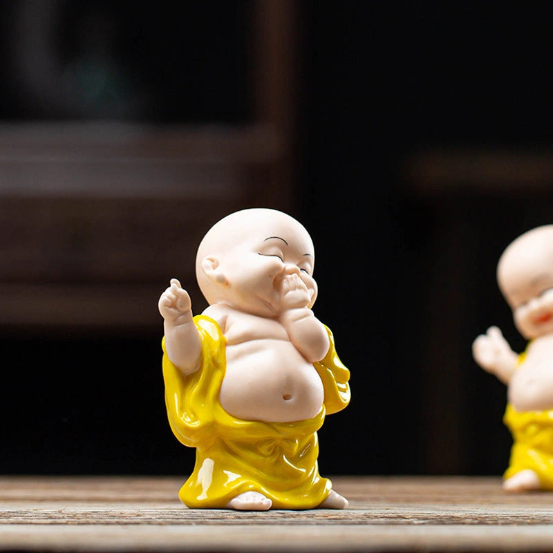 Laughing Buddha Ceramic Sculpture - Eastern Aura detail image 2