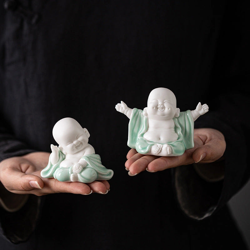 Joyful Maitreya Ceramic Sculpture - Eastern Aura hero image 1