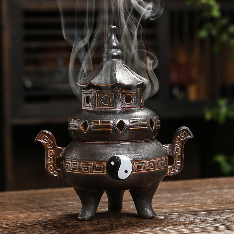 Tai Chi Bagua Ceramic Incense Burner - Eastern Aura product image 6