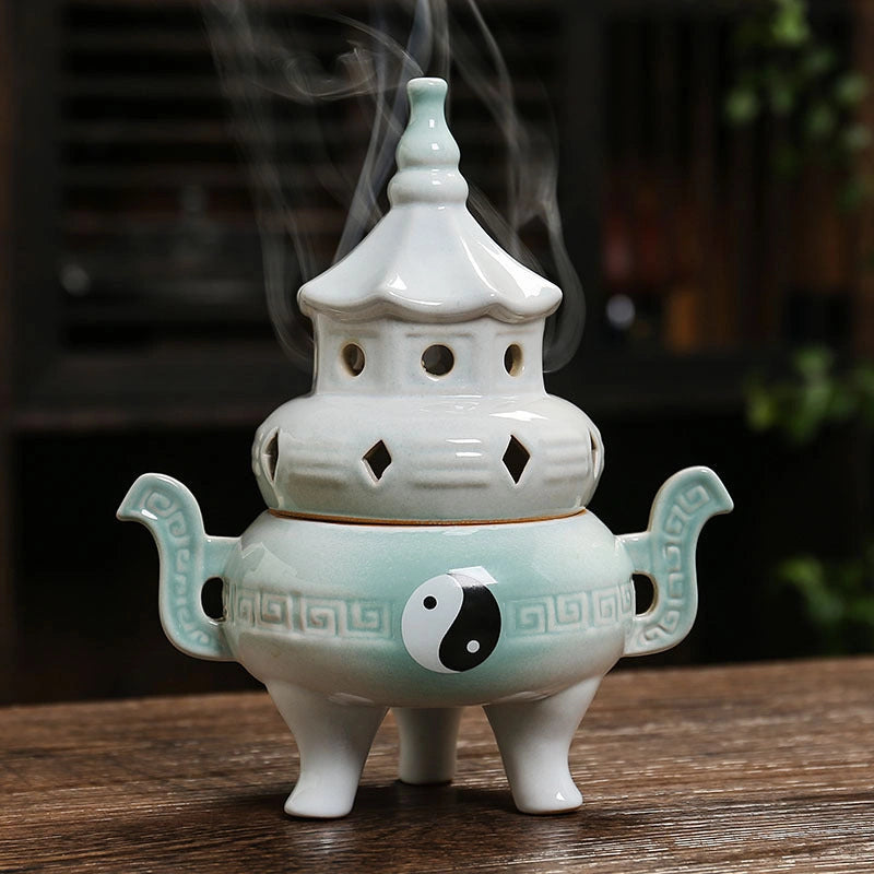 Tai Chi Bagua Ceramic Incense Burner - Eastern Aura product image 7