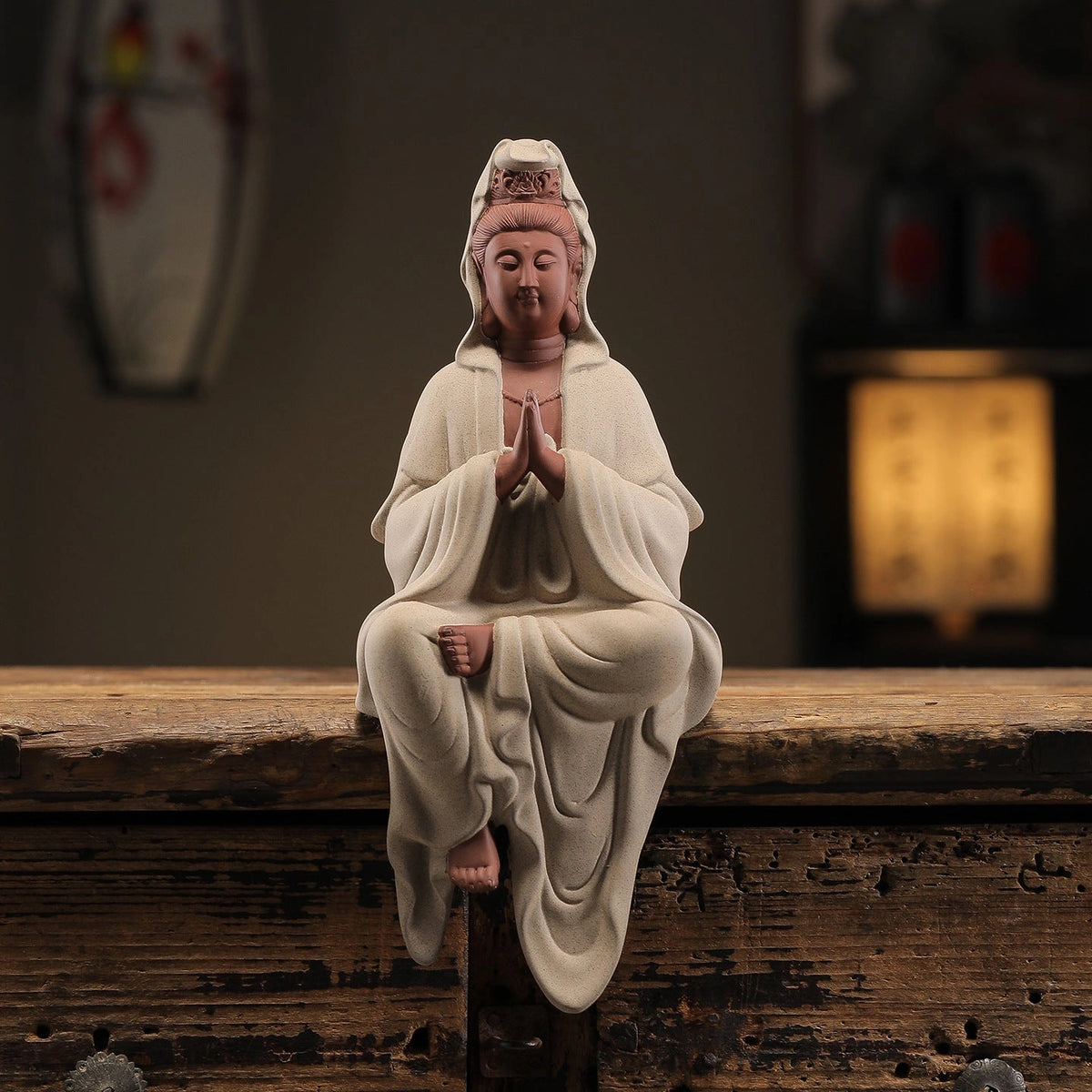 Guanyin Purple Clay Sculpture - Eastern Aura hero image 1