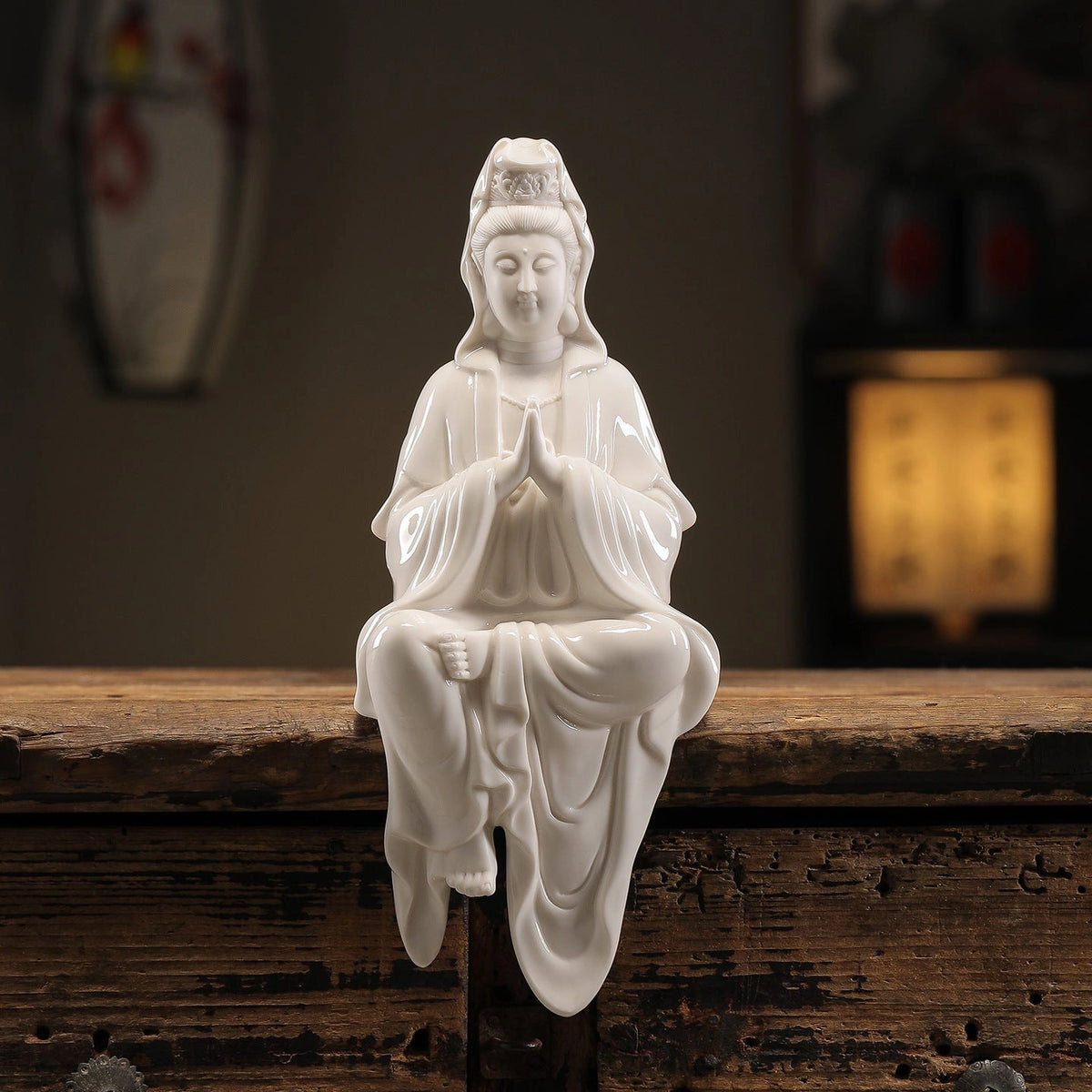 Guanyin Purple Clay Sculpture - Eastern Aura detail image 2