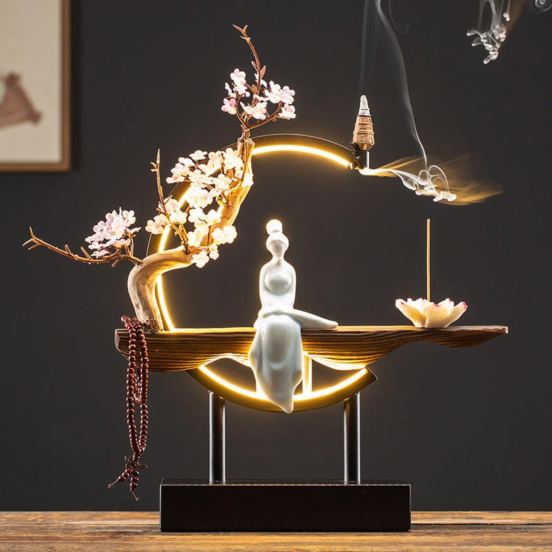 Luminous Ring Backflow Incense Burner - Eastern Aura product image 2