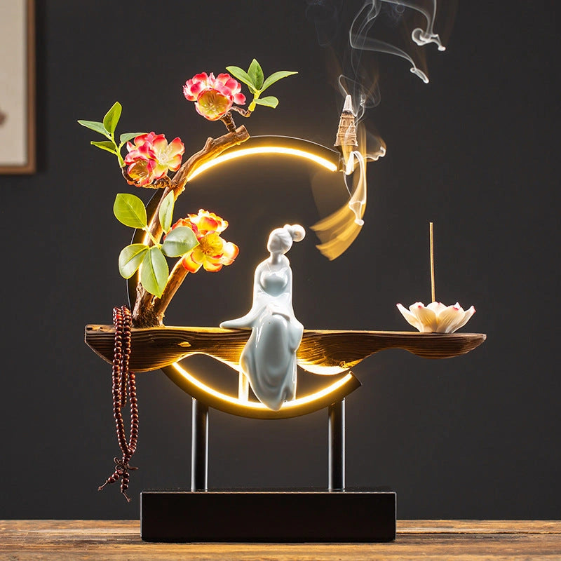 Luminous Ring Backflow Incense Burner - Eastern Aura product image 3