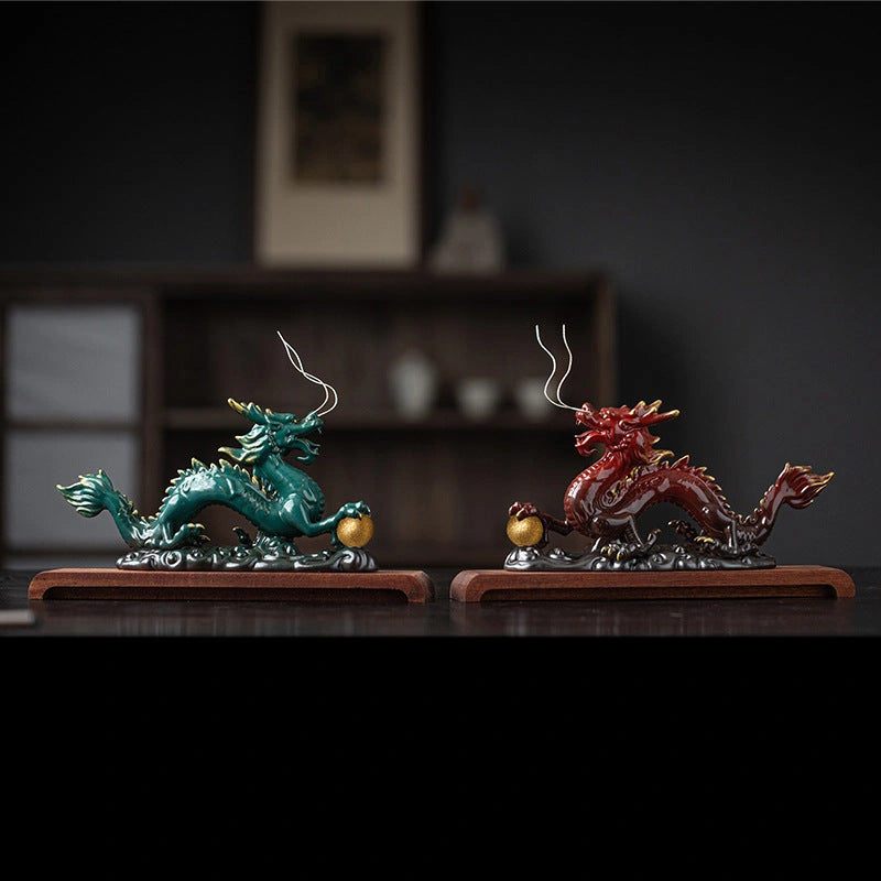 Celadon Dragon Desk Sculpture - Eastern Aura product image 3