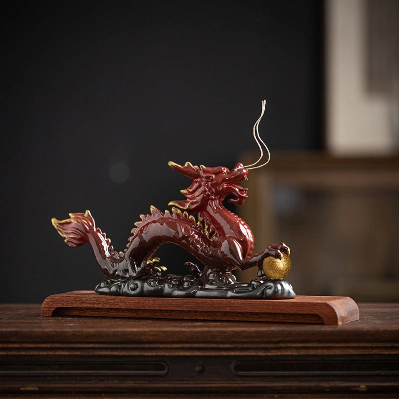 Celadon Dragon Desk Sculpture - Eastern Aura product image 4