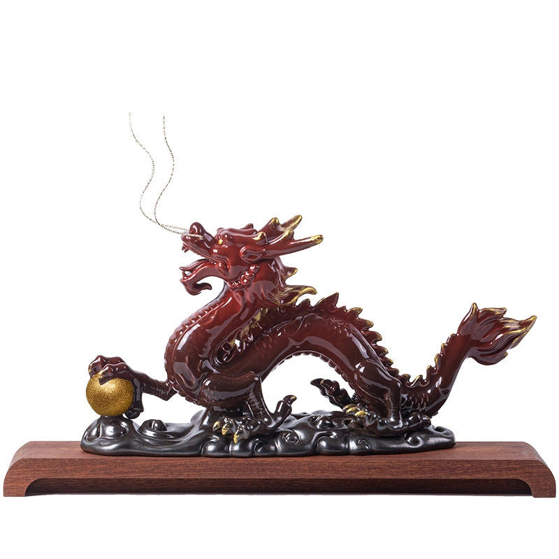 Celadon Dragon Desk Sculpture - Eastern Aura product image 5
