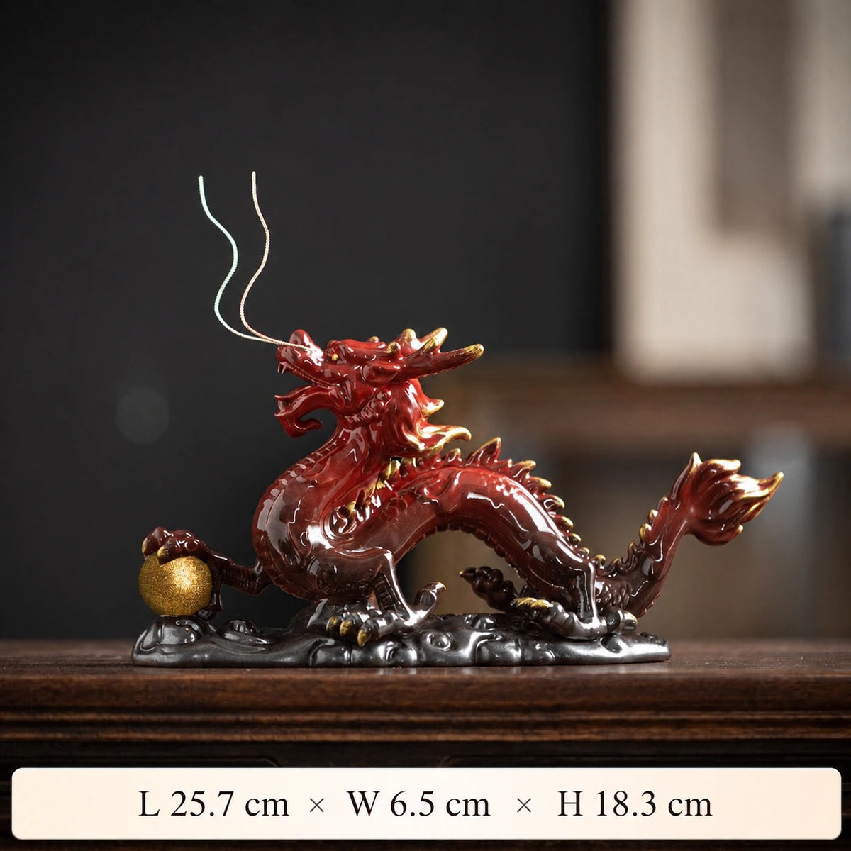 Celadon Dragon Desk Sculpture - Eastern Aura product image 7