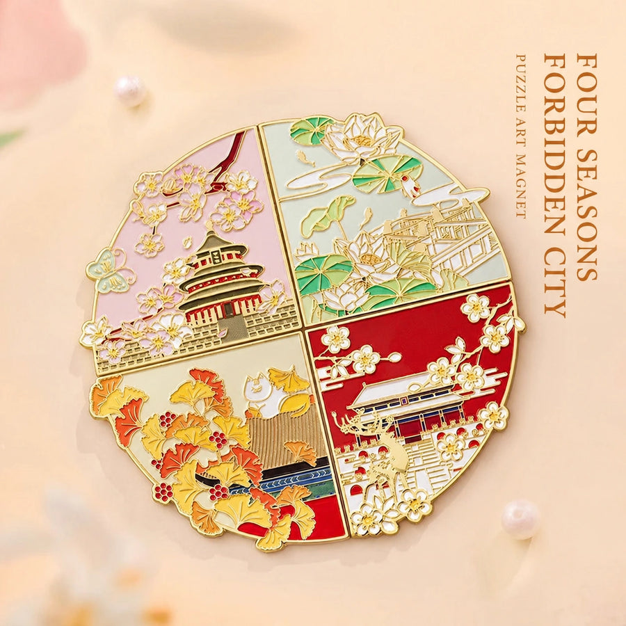 Four Seasons of the Forbidden City Art Magnet - Eastern Aura hero image 1