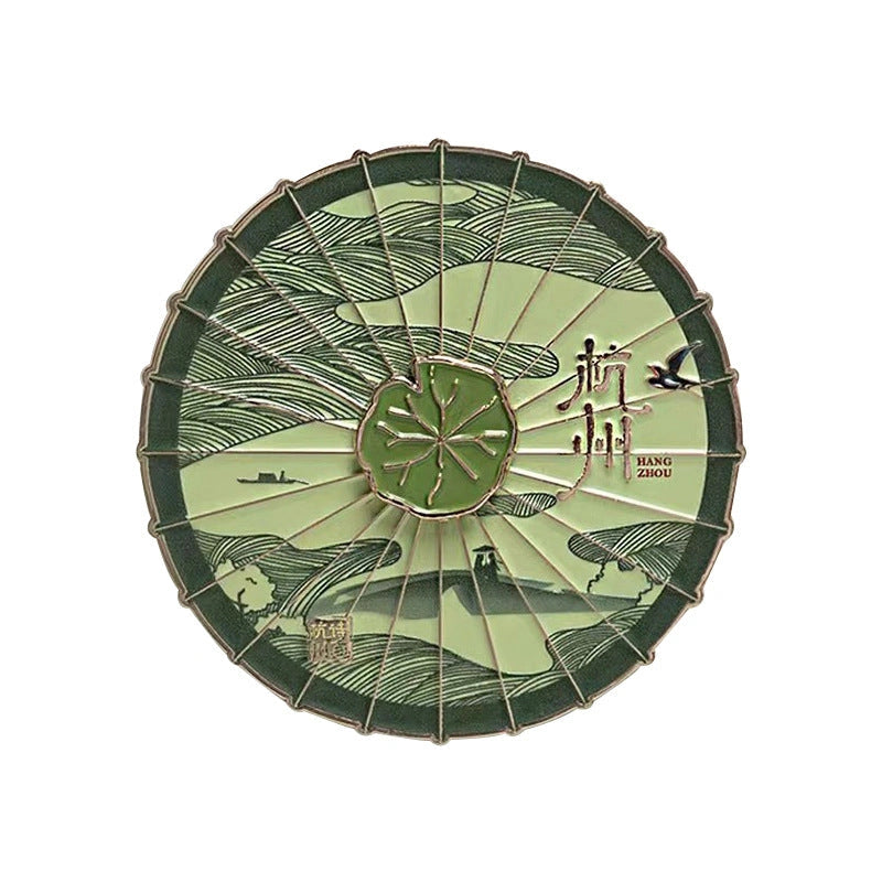 West Lake Oil-Paper Umbrella Art Magnet - Eastern Aura product image 5