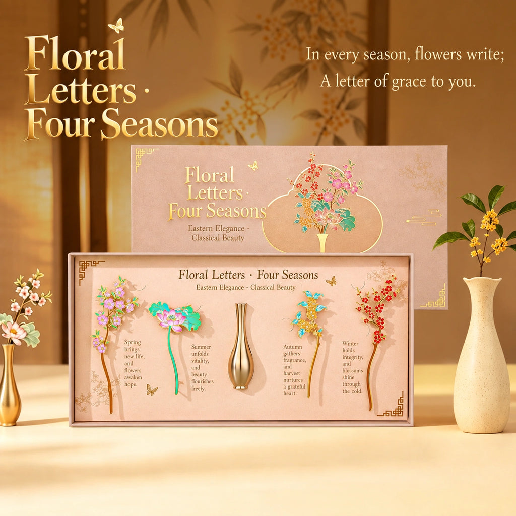 Eastern Aura Four Seasons Floral Bookmark Gift Set — product detail image 2