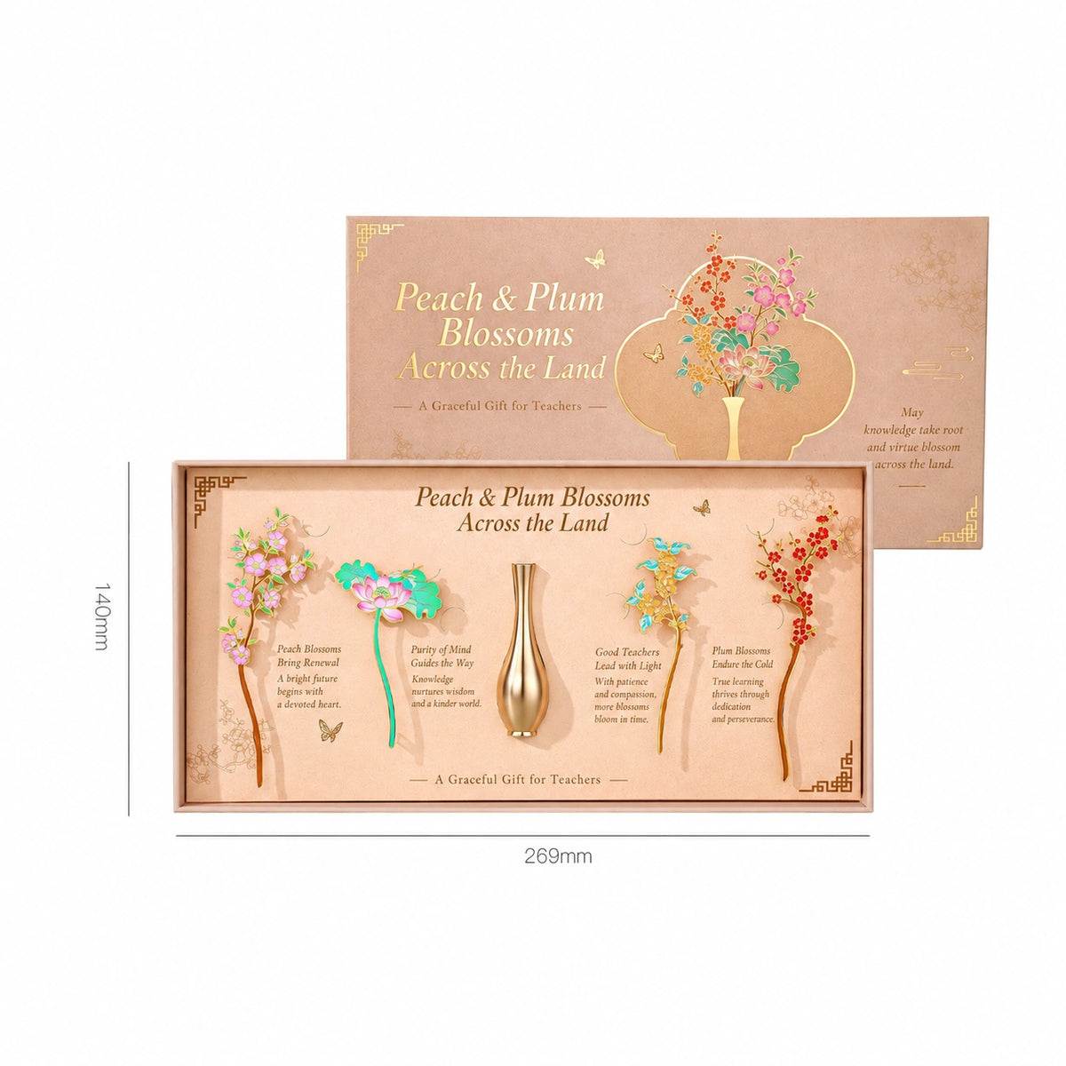 Eastern Aura Four Seasons Floral Bookmark Gift Set — product detail image 5