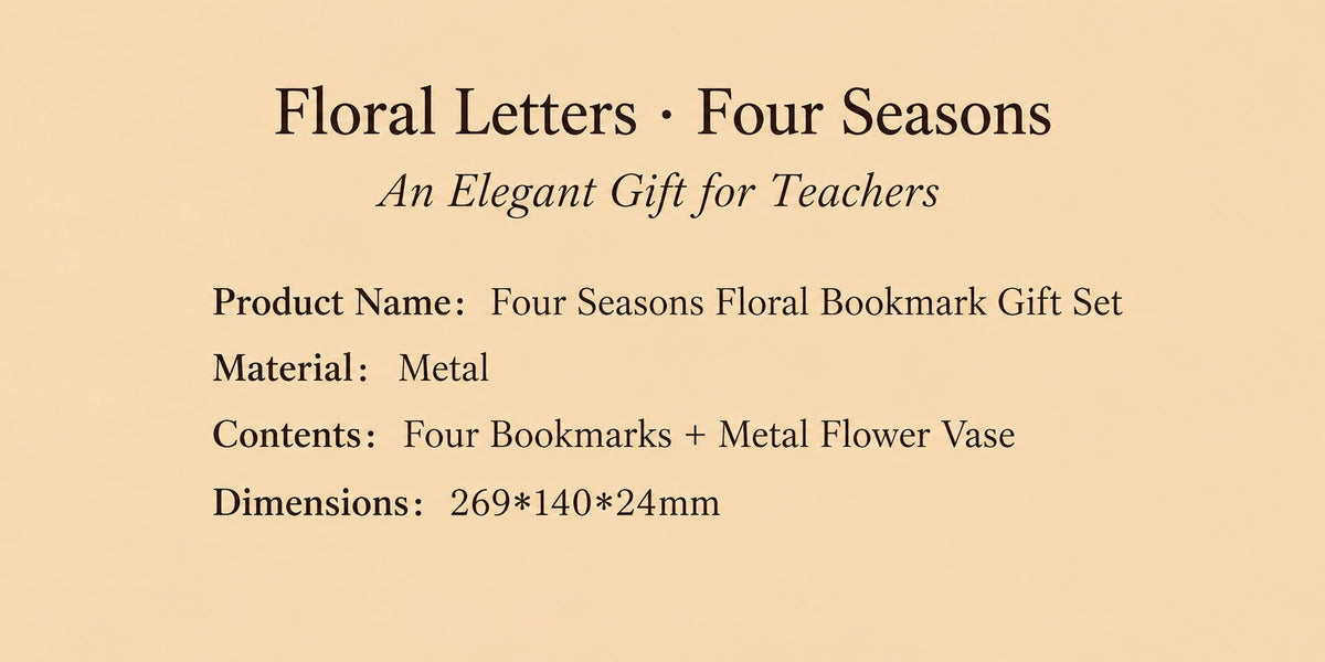 Eastern Aura Four Seasons Floral Bookmark Gift Set — product detail image 12