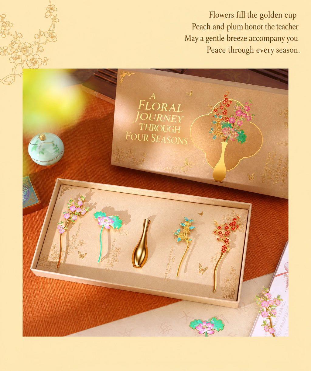 Eastern Aura Four Seasons Floral Bookmark Gift Set — product detail image 22