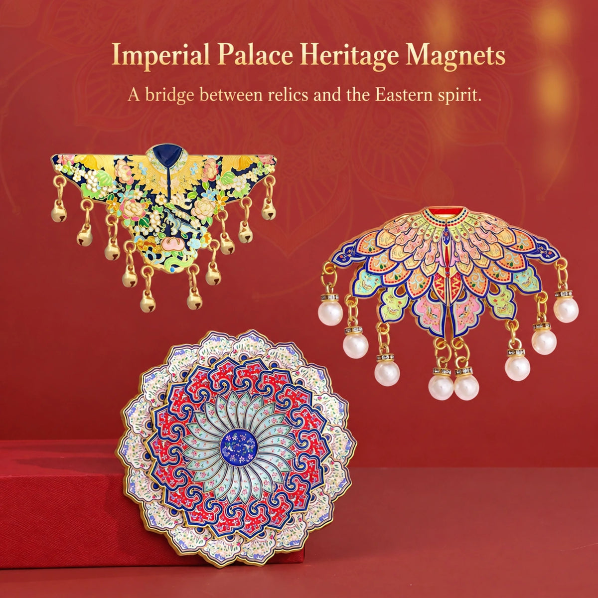 Eastern Aura Cloud Shoulder Heritage Art Magnet — hero product image 1