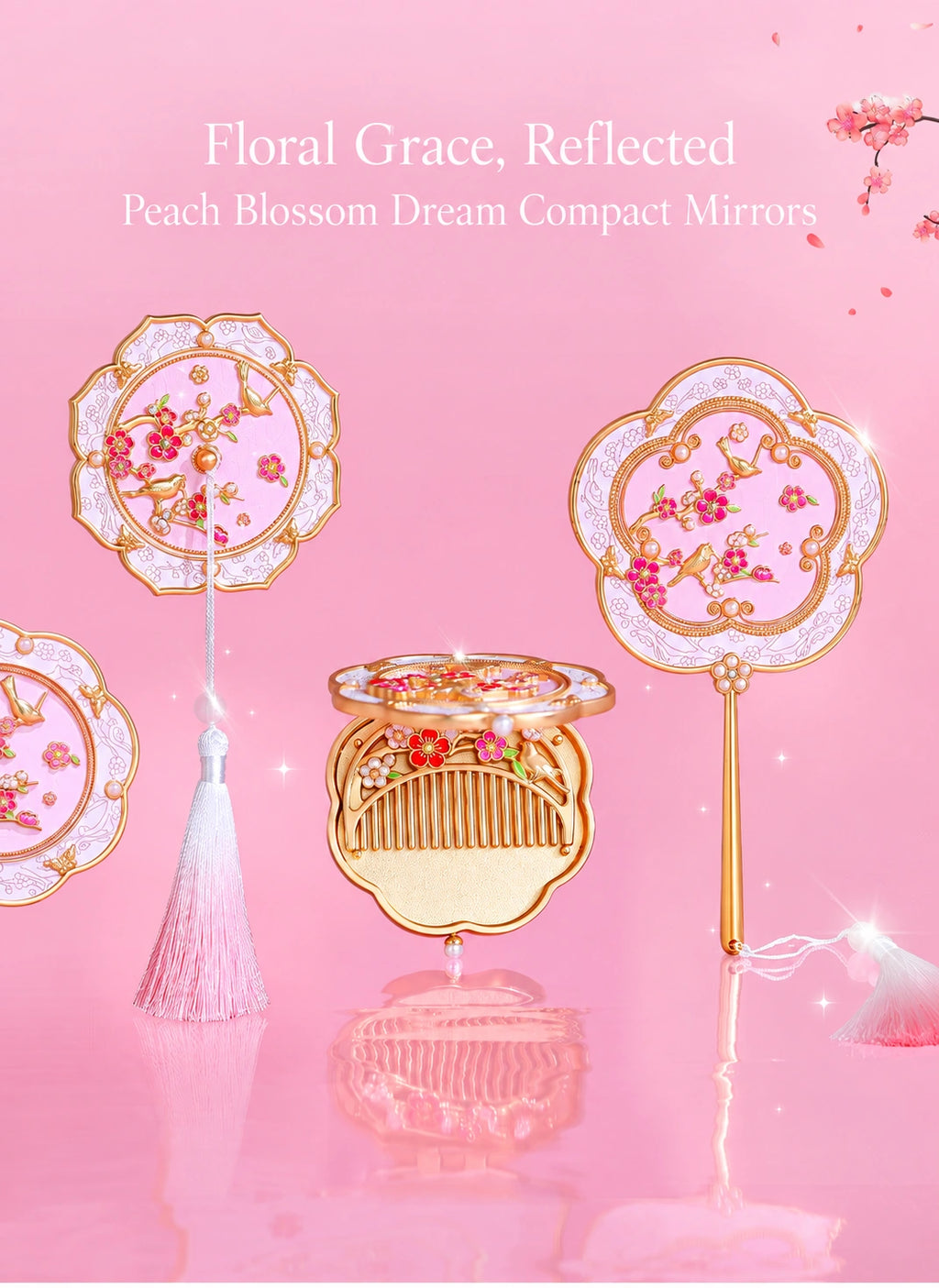 Eastern Aura Phoenix Crown Vanity Mirror & Comb Set — product detail image 17