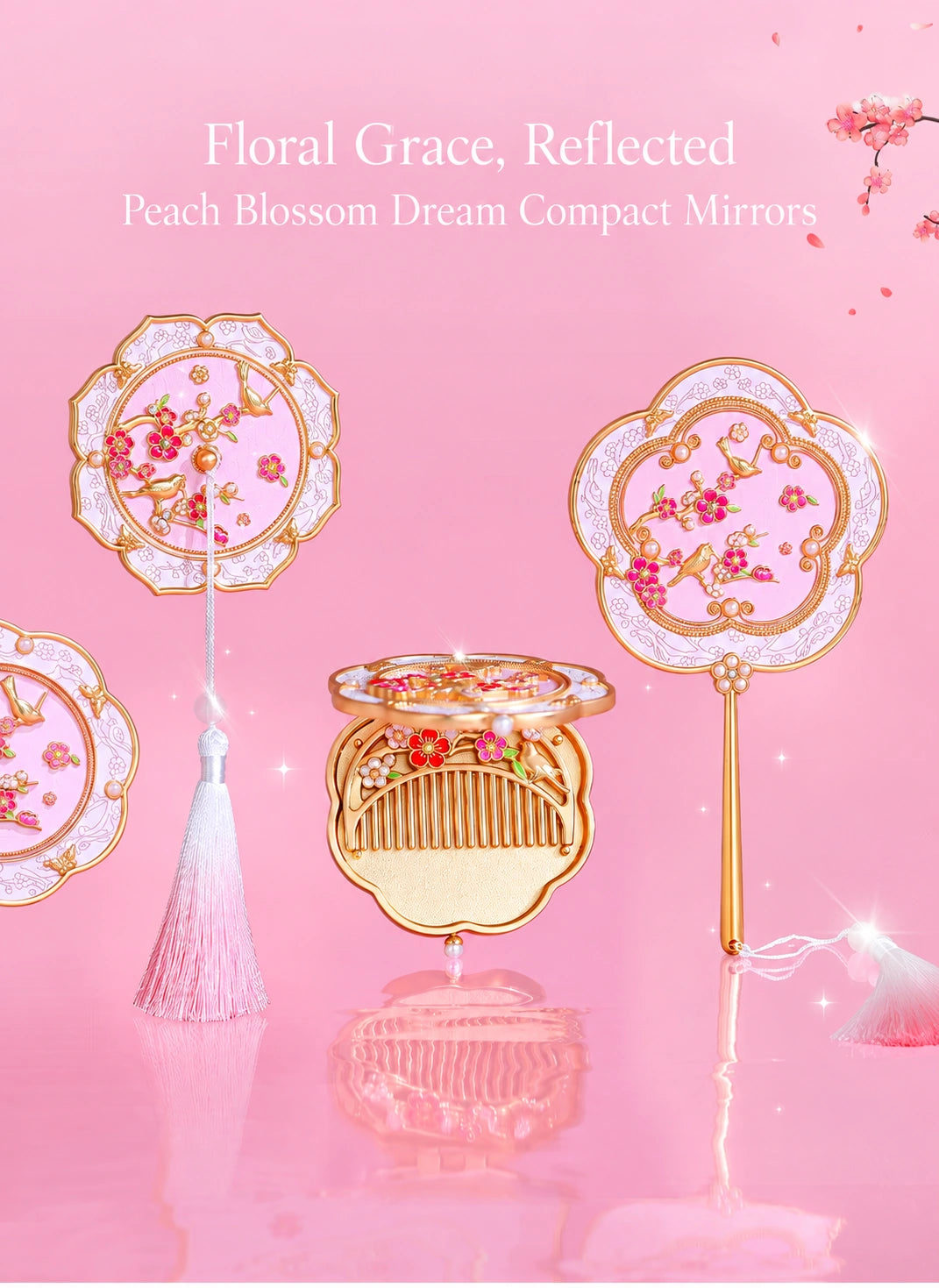 Eastern Aura Phoenix Crown Vanity Mirror & Comb Set — product detail image 17