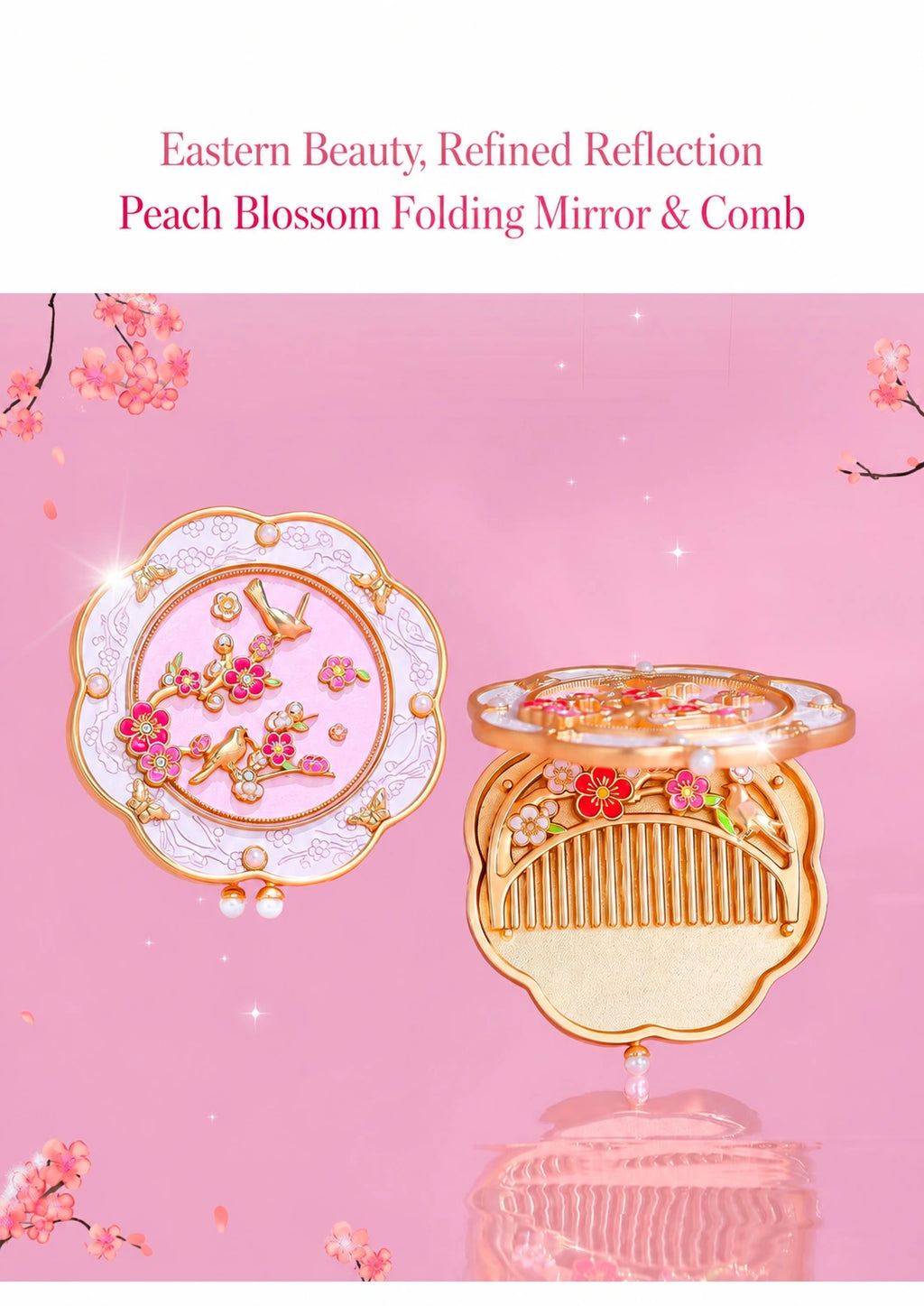 Eastern Aura Phoenix Crown Vanity Mirror & Comb Set — product detail image 18