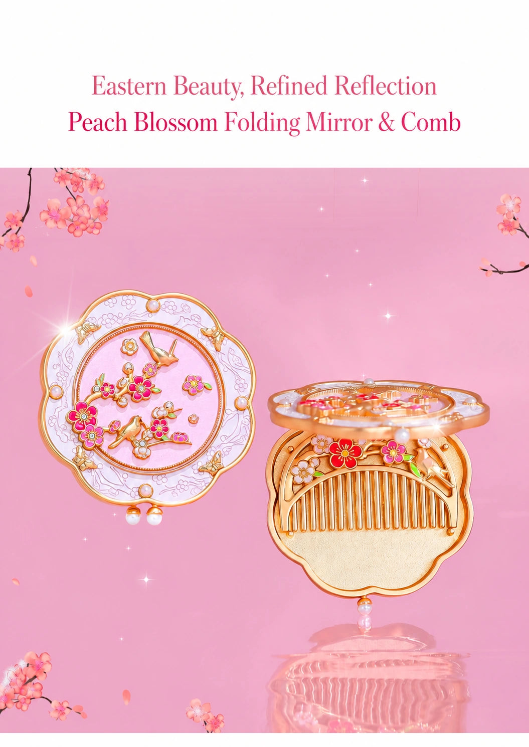 Eastern Aura Phoenix Crown Vanity Mirror & Comb Set — product detail image 18