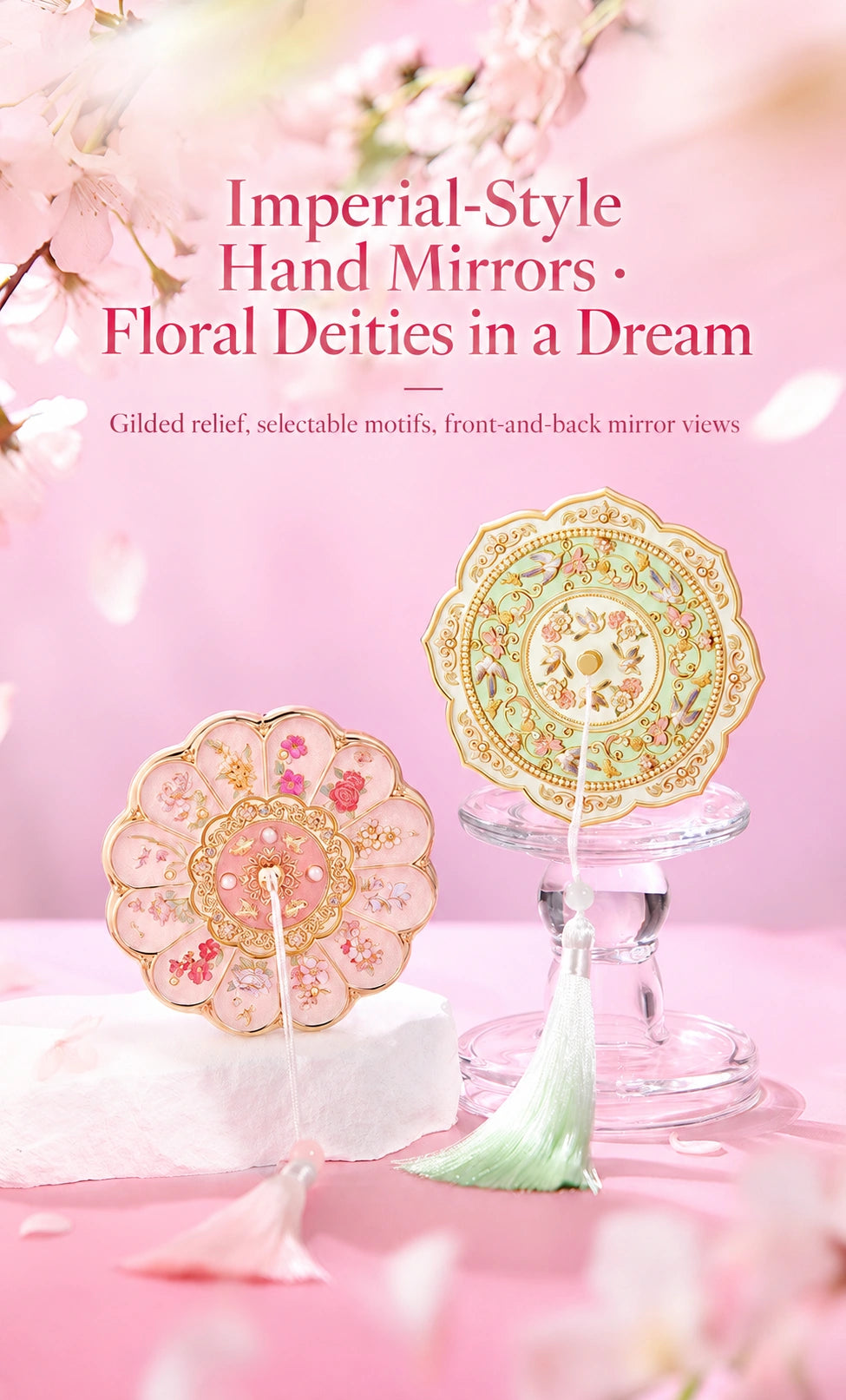Eastern Aura Forbidden City Relief Hand Mirror — product detail image 8