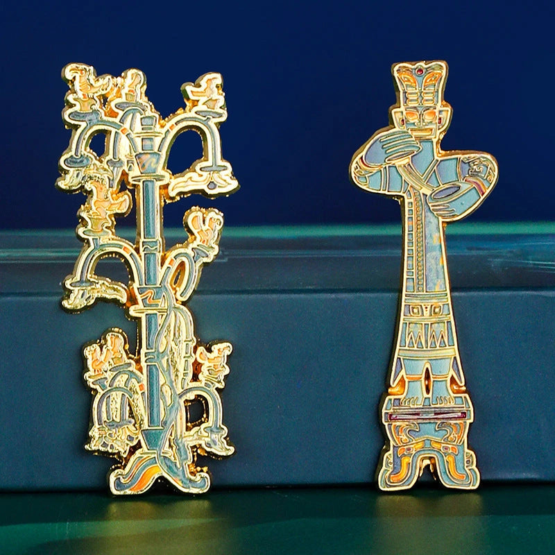 Eastern Aura Sanxingdui Mask Heritage Art Magnet — hero product image 1