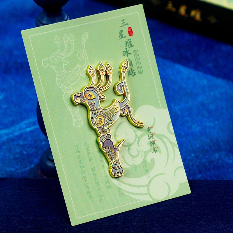 Eastern Aura Sanxingdui Mask Heritage Art Magnet — product detail image 3