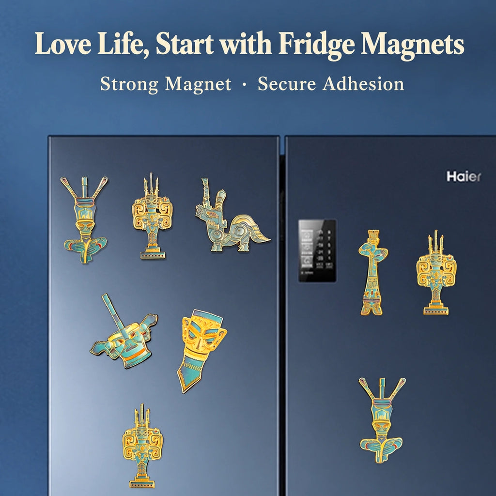 Eastern Aura Sanxingdui Mask Heritage Art Magnet — product detail image 4