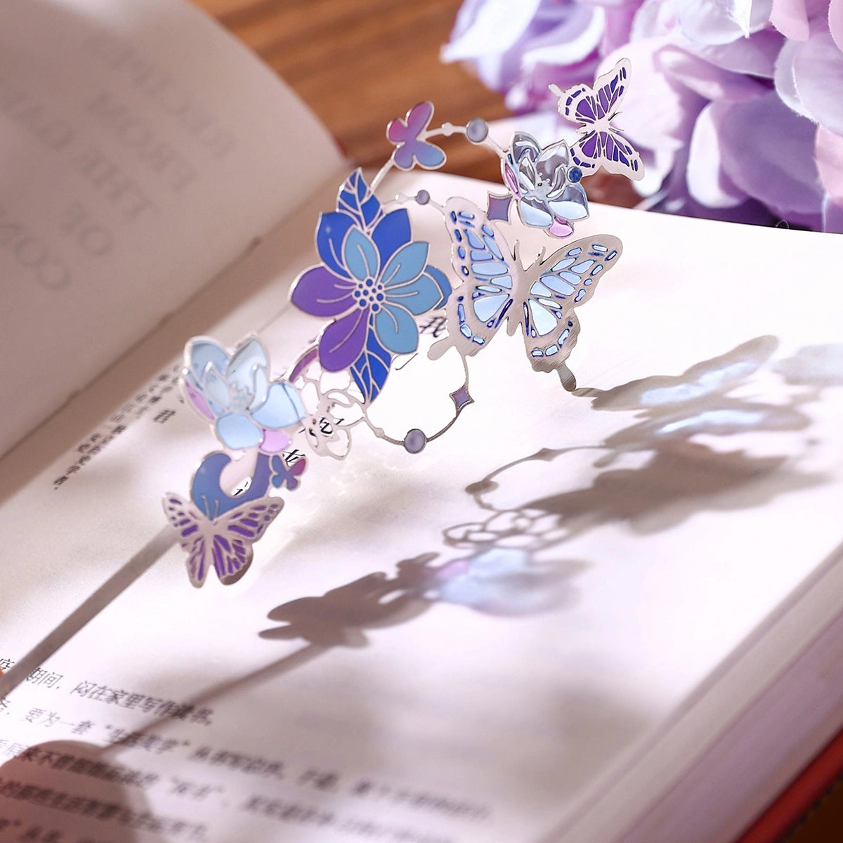 Eastern Aura Butterfly Oil-Painting Bookmark — hero product image 1