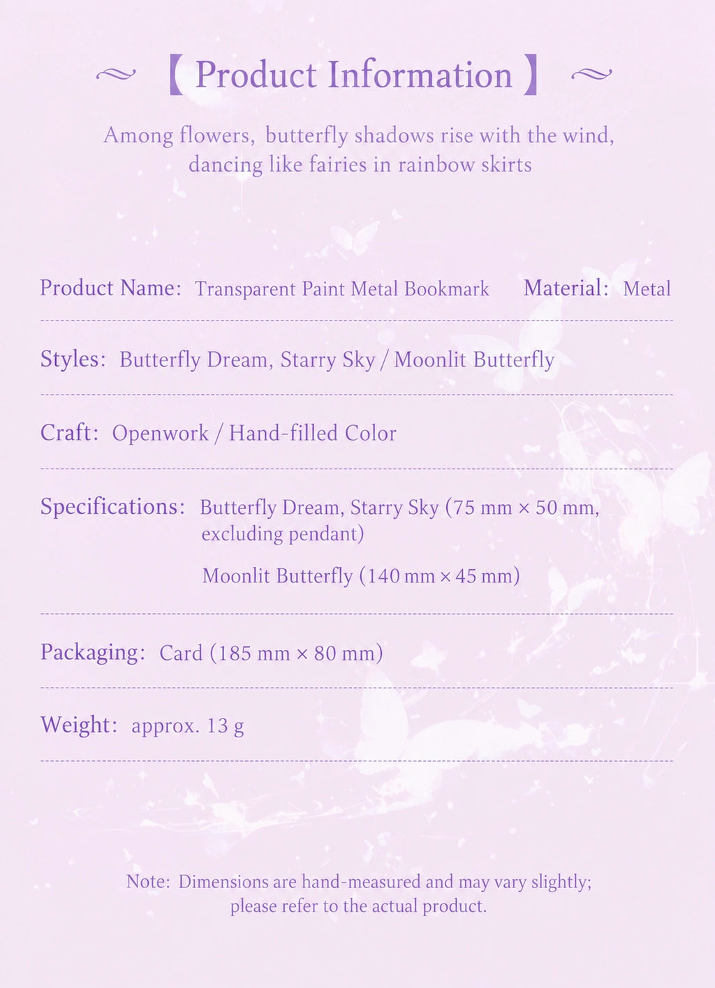 Eastern Aura Butterfly Oil-Painting Bookmark — product detail image 10