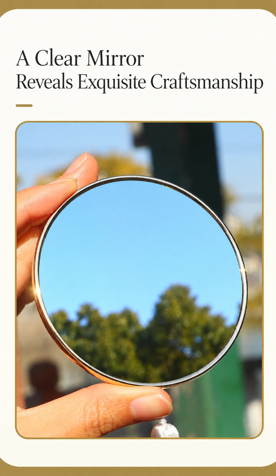 Eastern Aura Gilt Butterfly Folding Mirror — product detail image 25