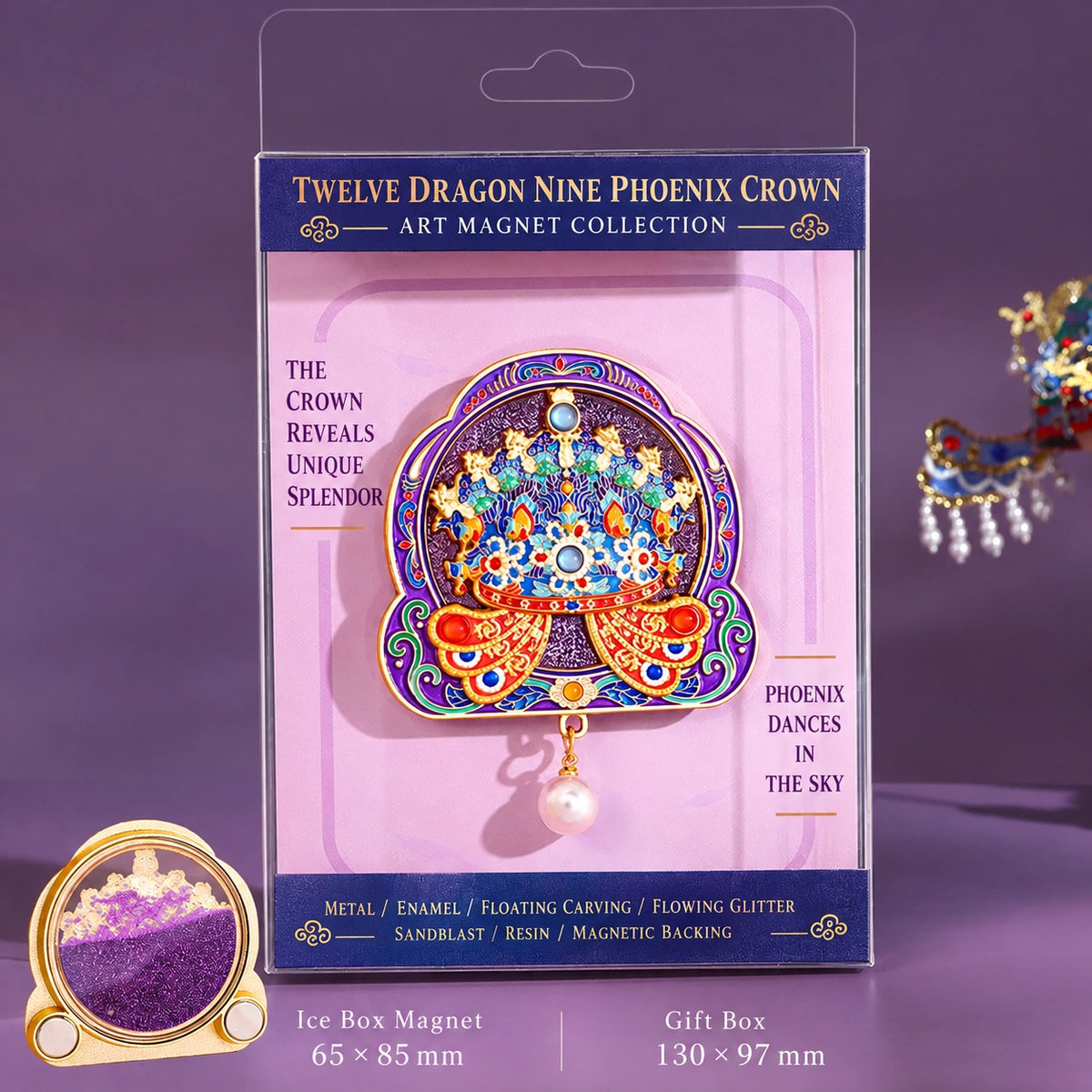 Eastern Aura Phoenix Crown Art Magnet Collection — product detail image 6