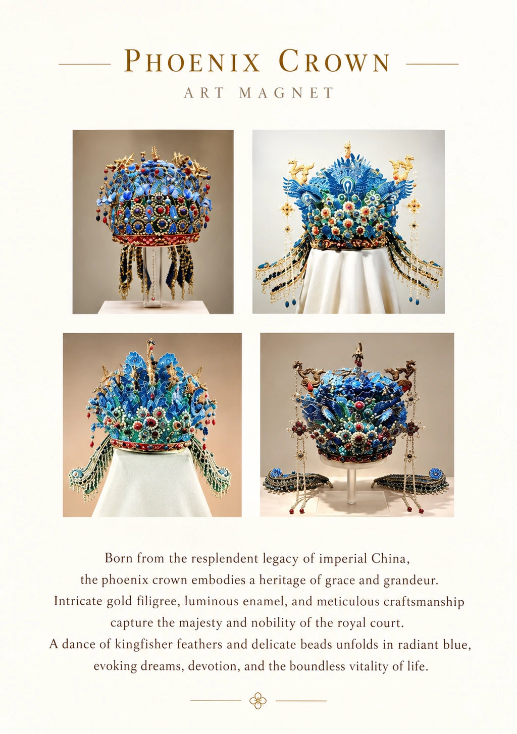 Eastern Aura Phoenix Crown Art Magnet Collection — product detail image 26