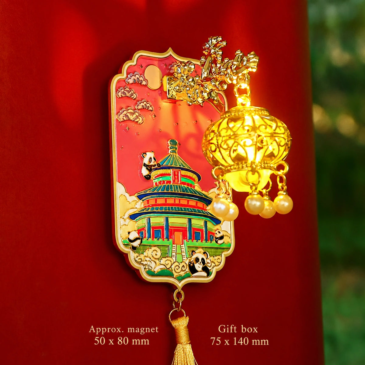 Eastern Aura Palace Lantern Enamel Art Magnet — product detail image 9