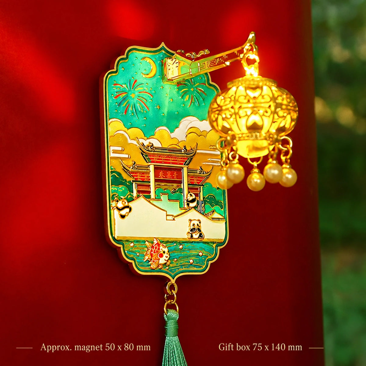 Eastern Aura Palace Lantern Enamel Art Magnet — product detail image 10