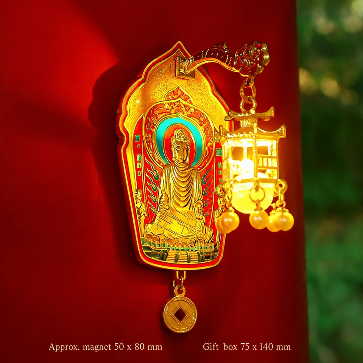 Eastern Aura Palace Lantern Enamel Art Magnet — product detail image 13