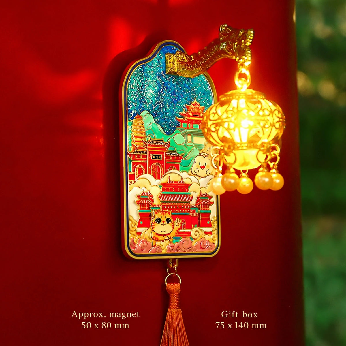 Eastern Aura Palace Lantern Enamel Art Magnet — product detail image 17