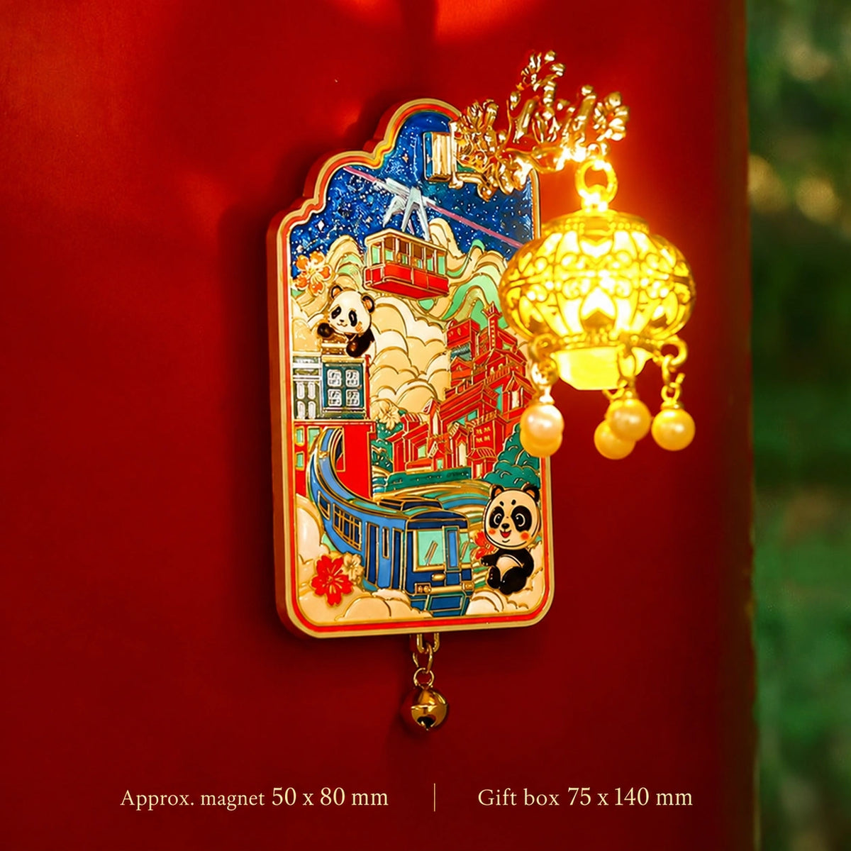 Eastern Aura Palace Lantern Enamel Art Magnet — product detail image 19