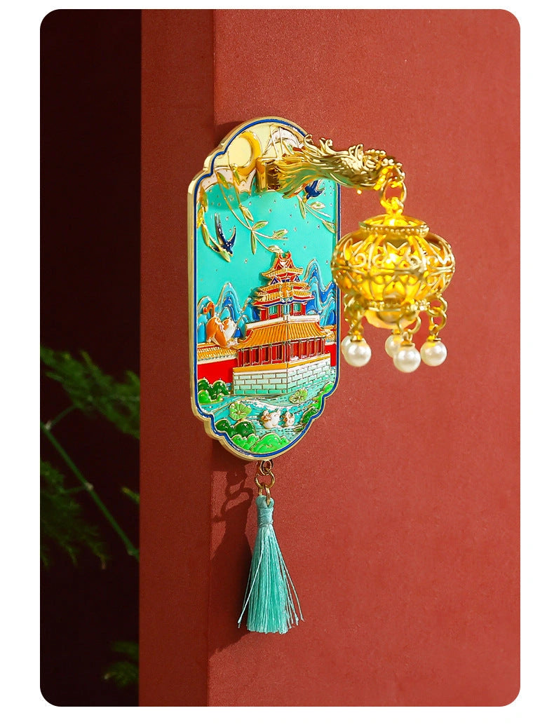 Eastern Aura Palace Lantern Enamel Art Magnet — product detail image 21
