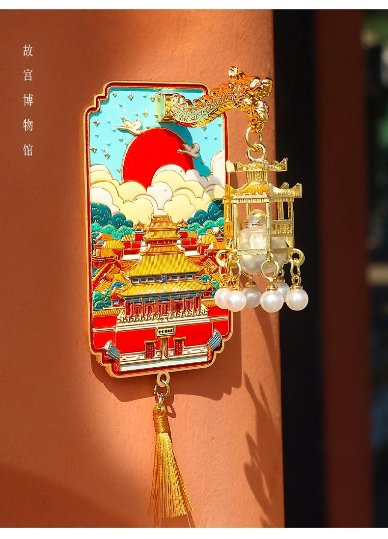 Eastern Aura Palace Lantern Enamel Art Magnet — product detail image 23