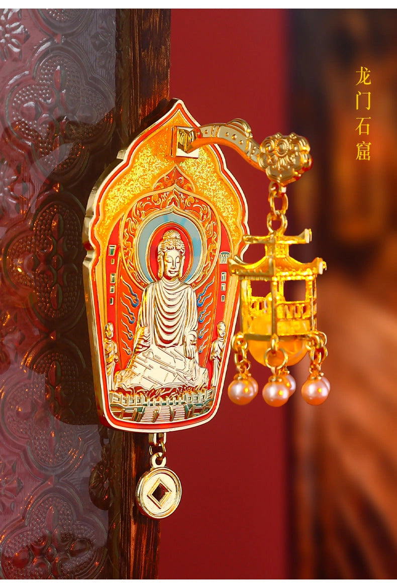 Eastern Aura Palace Lantern Enamel Art Magnet — product detail image 25