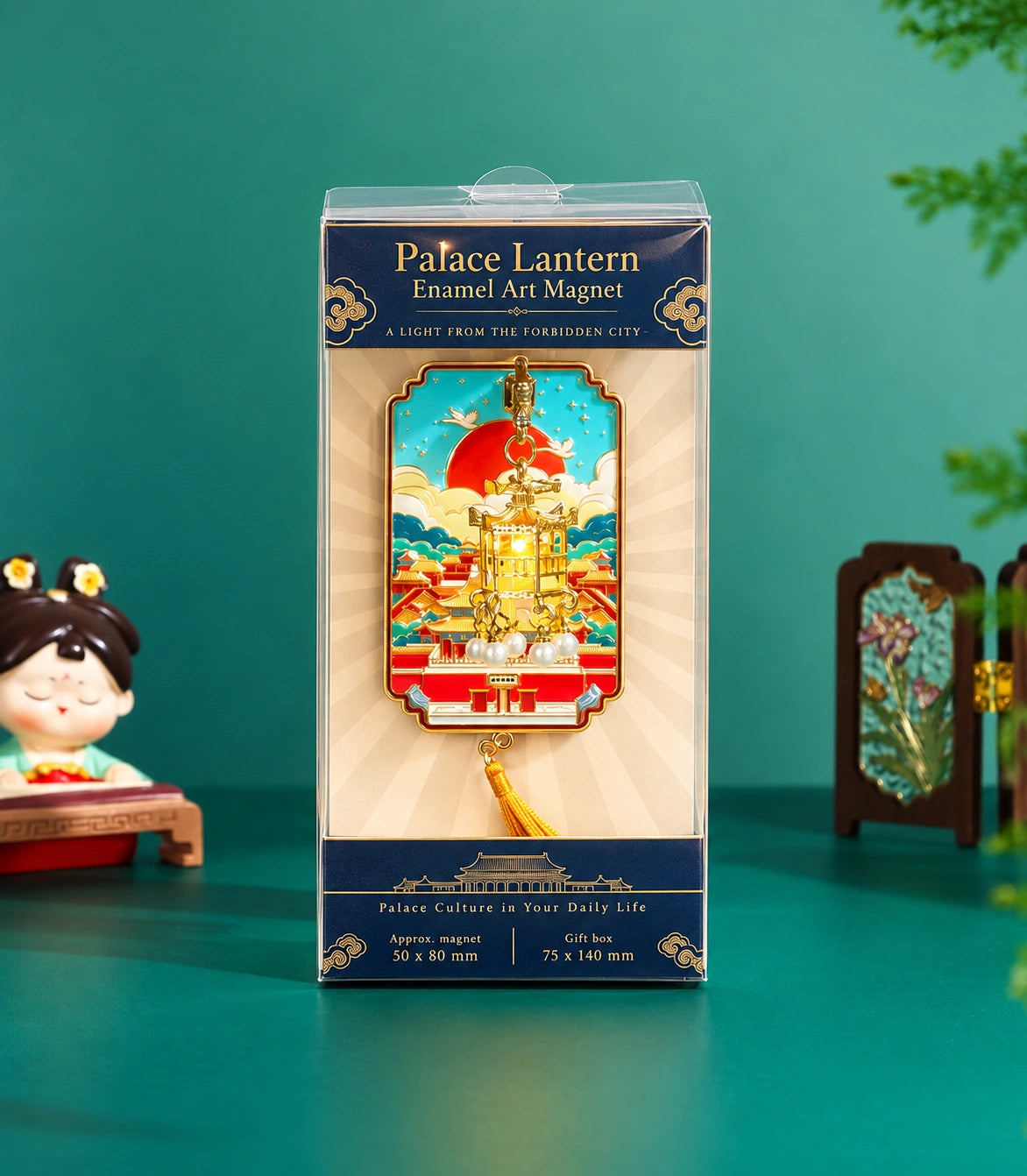Eastern Aura Palace Lantern Enamel Art Magnet — product detail image 27