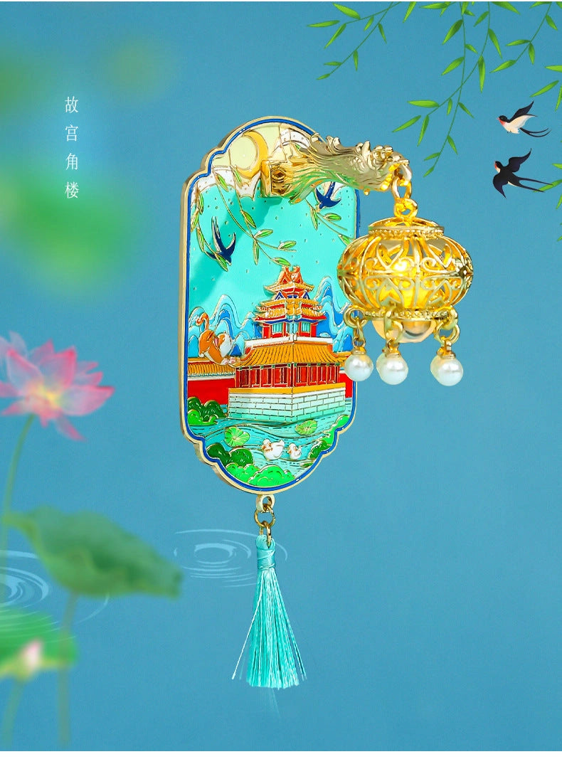 Eastern Aura Palace Lantern Enamel Art Magnet — product detail image 28