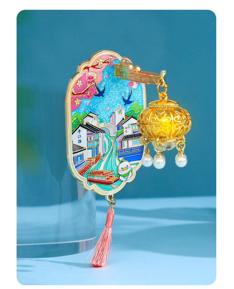 Eastern Aura Palace Lantern Enamel Art Magnet — product detail image 30